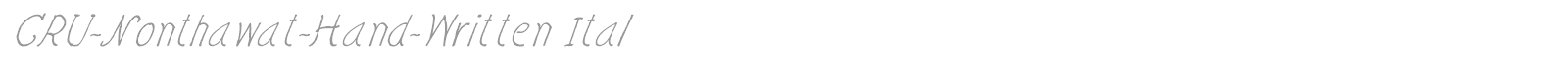 CRU-Nonthawat-Hand-Written Ital font preview